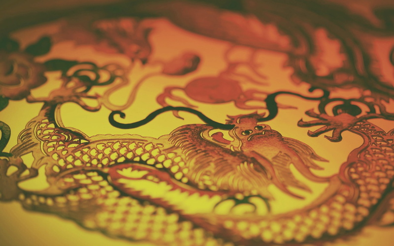 animal themes, representation, textile, dragon, China, table, pattern, still life, ornate, selective focus, 1080P, indoors, paper, backgrounds, full frame