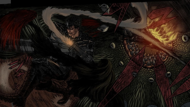 headshot, Guts, creativity, Berserk, adult, one person, leisure activity, beautiful woman, portrait, art and craft, lying down, hair, clothing, Kentaro Miura