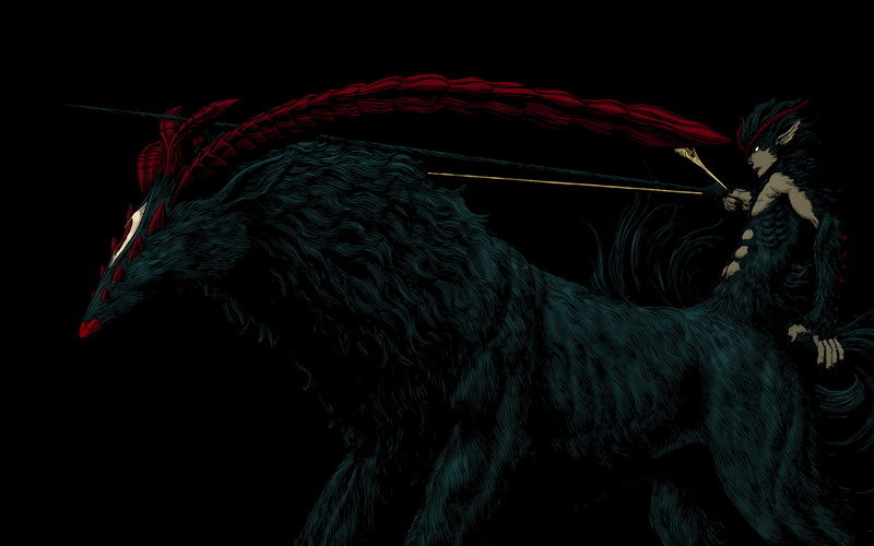 craft, wool, black background, animal, close-up, animal themes, textile, red, Kentaro Miura, no people, indoors, 1080P, vertebrate, creativity, pattern