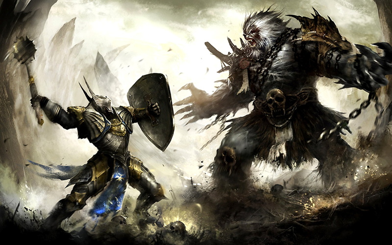 spooky, Claws, death, Beast, old, human Skull, monster - Fictional Character, nature, animal, Cannabis, dark, Kingdom Underfire Circle Of The Doom, Battle