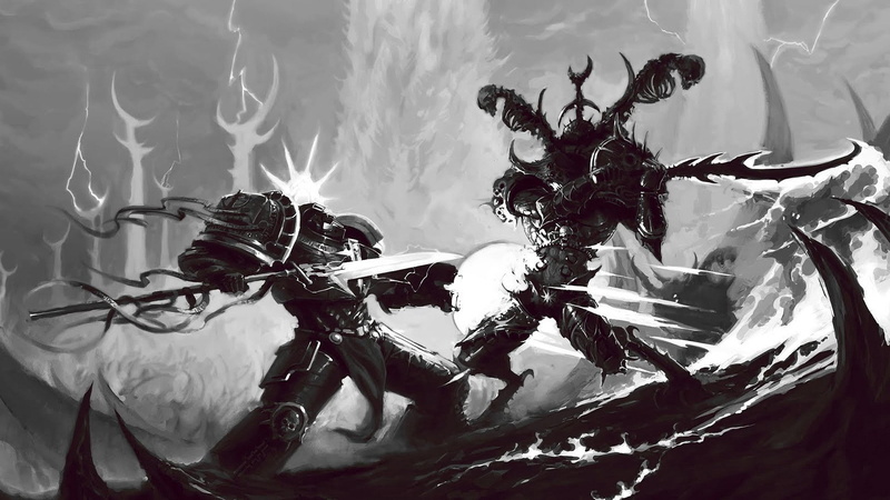 1080P, skull, creature, fantasy Art, Warhammer, Fantasy Armor, death, warrior, Grey Knight