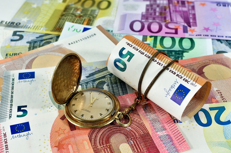 watch necklace, euro notes, cash and cash equivalents, euro, finance, company, business finance and industry, money, stock exchange, finance and economy