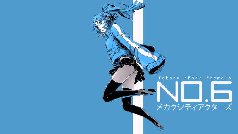 anime, copy space, low angle view, Kagerou Project, anime girls, Enomoto Takane, western script, sign, sky, communication, human body part, day, white color