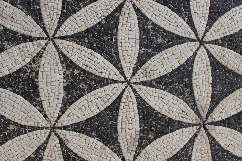 backgrounds, vestige, archaeology, 5K, floral pattern, art and craft, repetition, antique, textured, mosaic, full frame, st-roman-en-gal, architecture