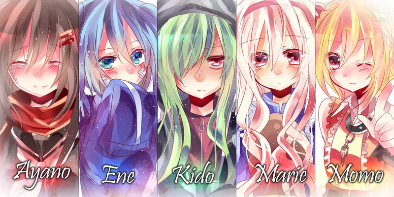 Kagerou Project, 1080P, Momo Kisaragi, Anime, Ayano Tateyama, Marry Kozakura, Girl, Takane " Ene" Enomoto, Tsubomi Kido