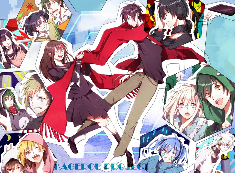 Takane " Ene" Enomoto, Shuuya Kano, Shintaro Kisaragi, Konoha (Kagerou Project), Tsubomi Kido, Kousuke Seto, Hibiya Amamiya, Hiyori Asahina, Momo Kisaragi