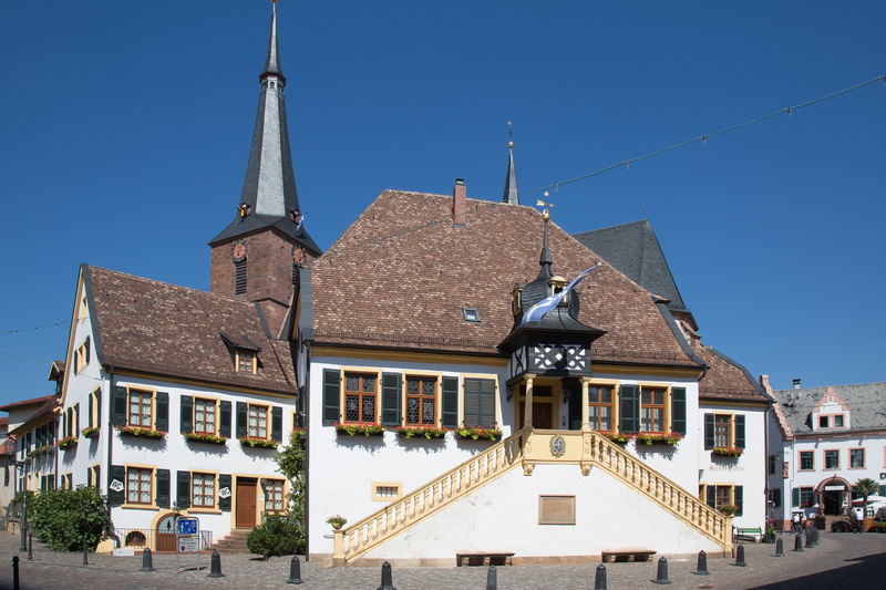 luxury, clear sky, the past, history, wine village, 4K, nature, travel destinations, spire, residential district, architecture, town, sky, no people, deidesheim