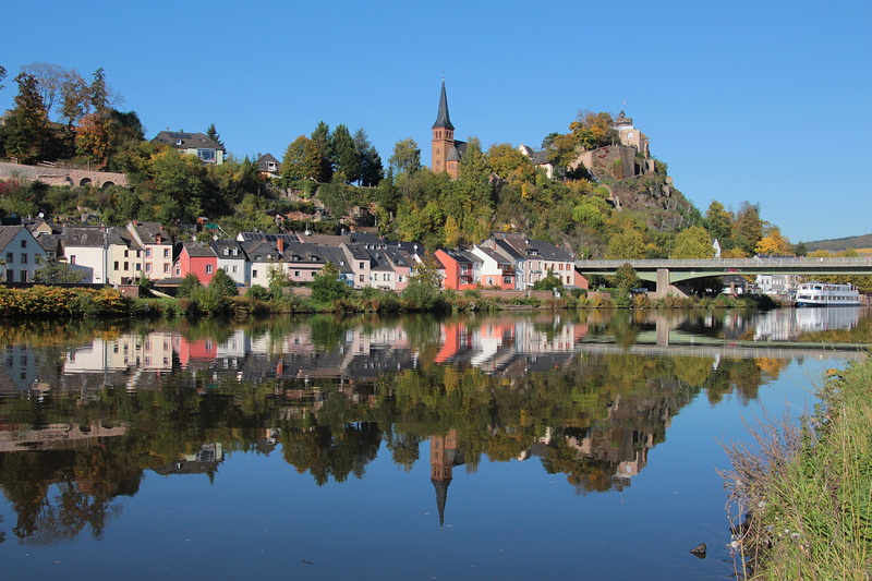 holiday, river, reflection, building exterior, on the water, no people, travel, mirroring, germany, outdoors, water, church, tourism, destination, 5K