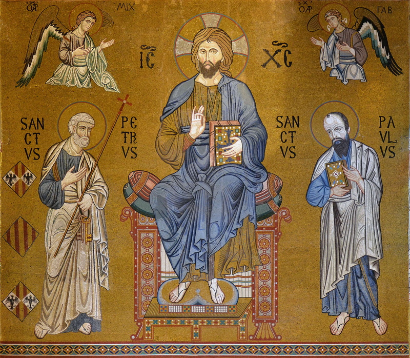 art and craft, saint pierre, the past, christ, palatine chapel, uvre of art, building, 4K, sicily, belief, mural, representation, no people, architecture