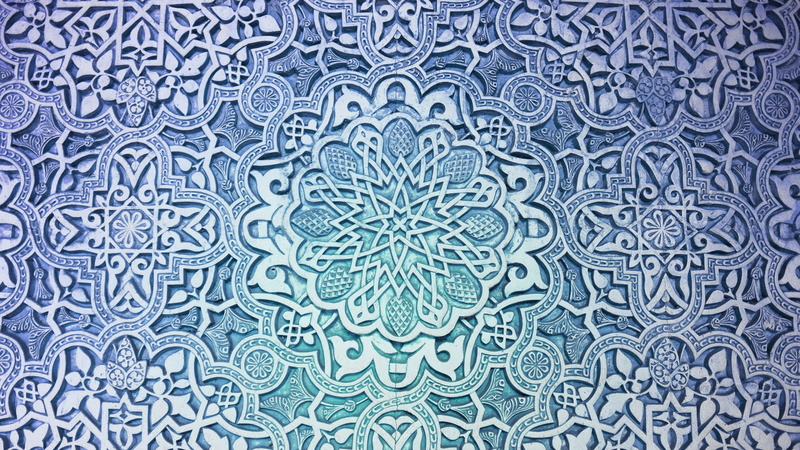 flowers, hd, doily, floral, 1080P, Blue, pattern, nature, x, mosaic, ornaments, art, stars, design