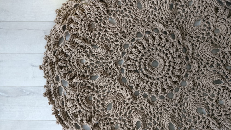 day, wall - building feature, knit, mat, still life, textured, round, pattern, crochet, creativity, shape, close-up, brown, textile, no people, flooring