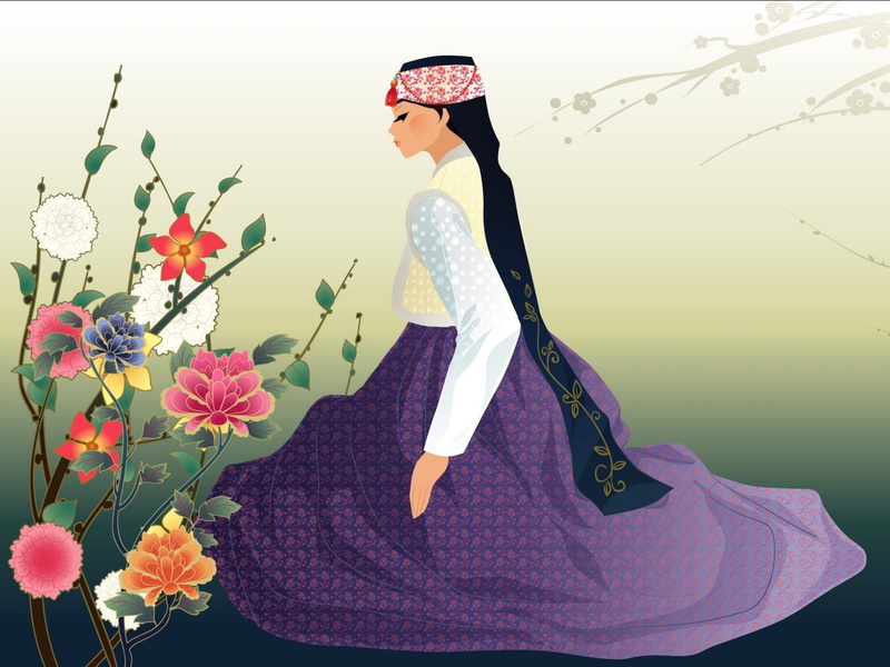 artistic, Korea, woman, vector, artwork, women, korean, girl, Asian, Oriental, Girls, female, art, 1080P