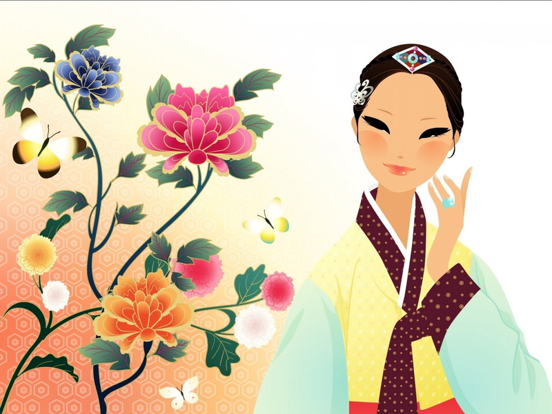 korean, vector, Girls, artwork, women, art, artistic, Korea, Asian, girl, 1080P, woman, female, Oriental