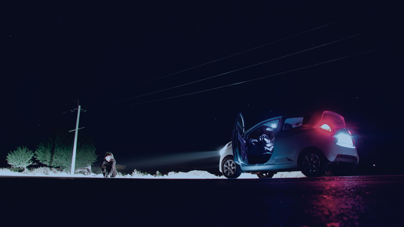 headlight, black, car, clothes, illuminated, motor vehicle, night, samarkand, machinery, land vehicle, cccp, nature, light, machine, travel, people, evening