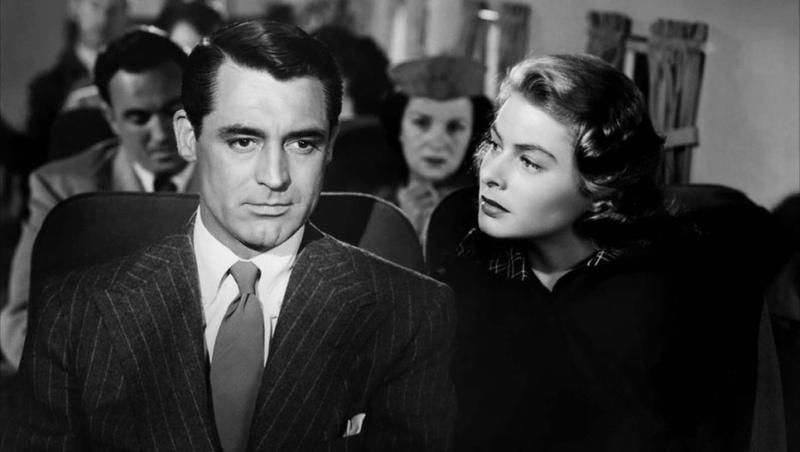 suit, young adult, contemplation, Ingrid Bergman, young women, Cary Grant, focus on foreground, formalwear, women, adult, couple - relationship, 720P