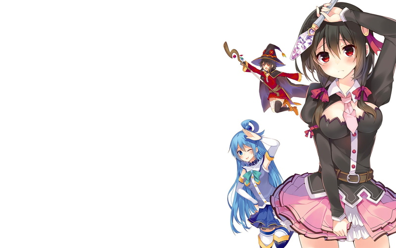 Yunyun (KonoSuba), Anime, Megumin (KonoSuba), 1080P, KonoSuba, KonoSuba – God’s blessing on this wonderful world!!, Aqua (KonoSuba)