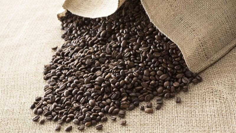 linen, sack, close-up, freshness, agriculture, textile, mocha, backgrounds, roasted coffee bean, no People, raw food, high angle view, textured, caffeine