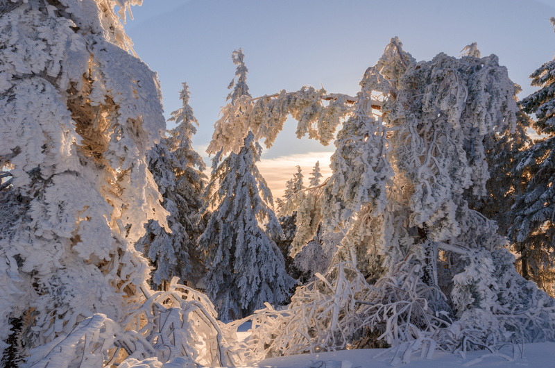 winter, tranquil scene, snowy, sky, outdoors, snowcapped mountain, mountain peak, rau, covered, landscape, blue, wintry, winter bushes, rock, scenics, snow