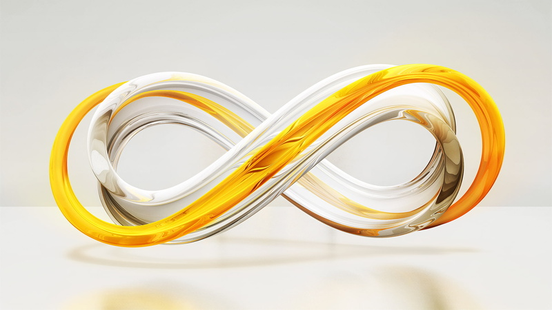 render, Mobius Strip, digital art, shapes, 1080P, Simple Background
