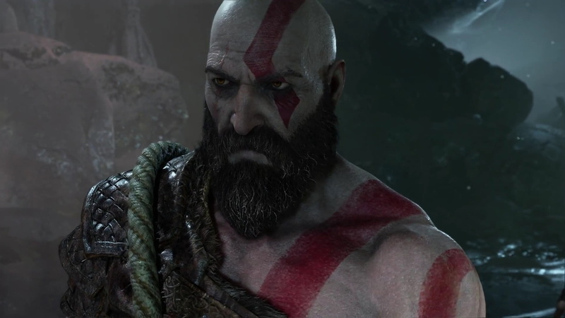 portrait, headshot, God of War, leisure activity, looking at camera, mid adult men, front view, one person, hood - clothing, contemplation, facial hair