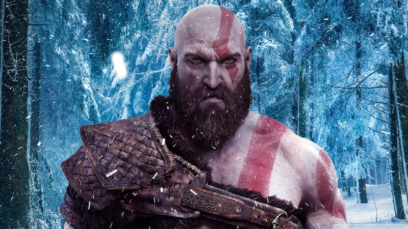 Forest, 4, God Of War, snow, Movies, 1080P