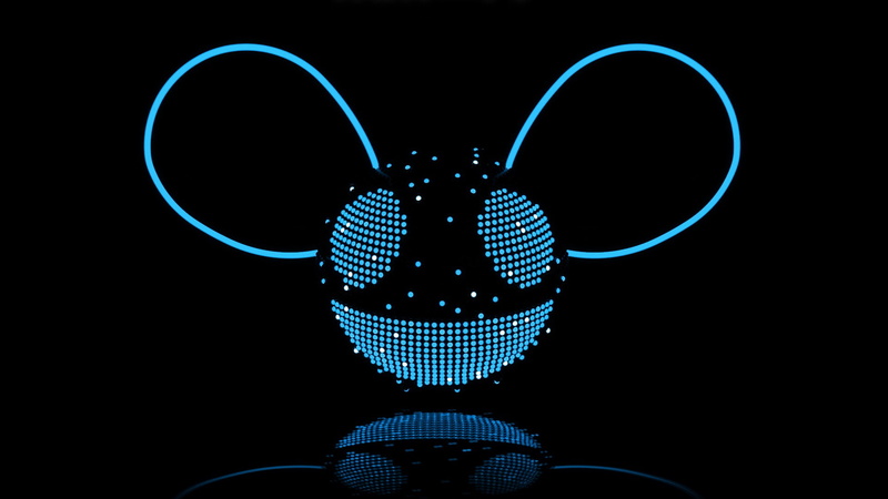 music, 1080P, simple background, reflection, deadmau5