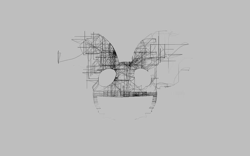 music, art, 4K, white, deadmau5, logo