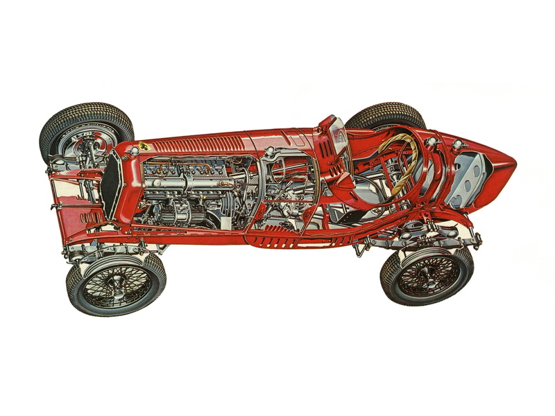 1080P, interior, alfa, 1933, tipo, engines, retro, race, engine, romeo, cutaway, racing