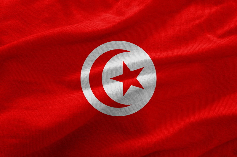 1080P, man made, Tunisia, white color, Country, patriotism, indoors, red, Flag, shape, no people, white, textile, pattern, still life, symbol, full frame