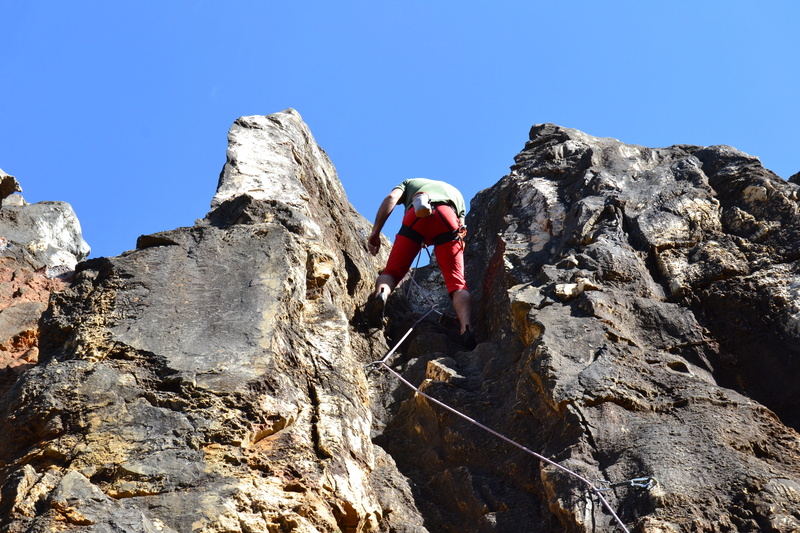 Sport, rock, real people, outdoors, escalation, rock wall, day, sky, 4K, rock formation, adventure, climbing, one person, mountain, leisure activity, solid