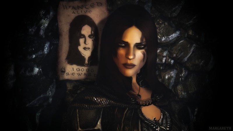 text, hairstyle, young adult, young women, Wanted Posters, one person, portrait, dark, night, beautiful woman, Thief, human body part, human skeleton, The Elder Scrolls V: Skyrim