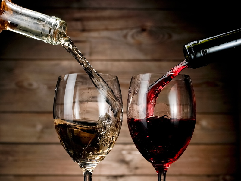 cellar, wine, glass, bottles, 2K