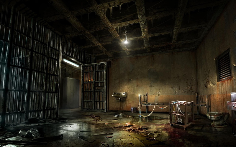 Chair, abandoned, room, video games, horror, Prison, 1080P, Cellars, wall