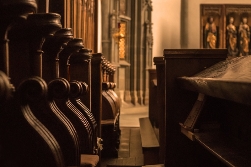 cellar, detail, pew, in a row, close-up, arts culture and entertainment, thoughtful, altar, bank, christianity, statues, christian, music, day, building