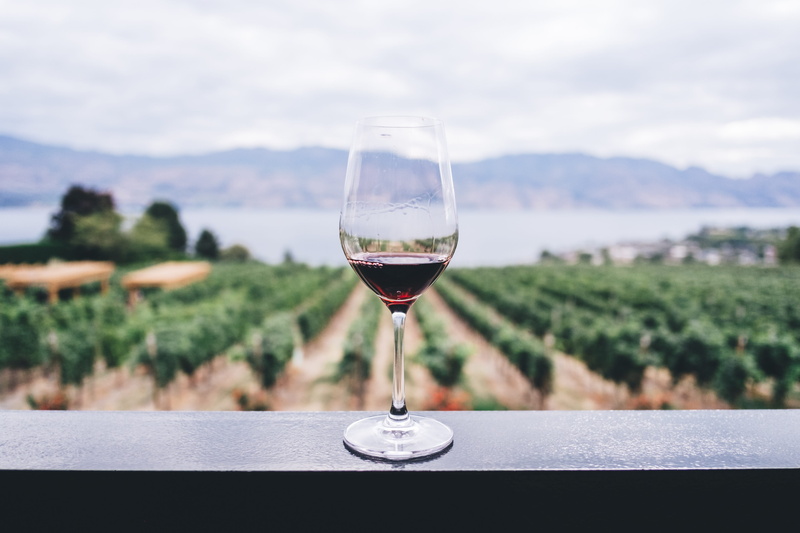beauty in nature, freshness, red wine, sky, no people, mountain, food and drink, 4K, wineglass, transparent, drink, nature, day, close-up, outdoors, focus on foreground