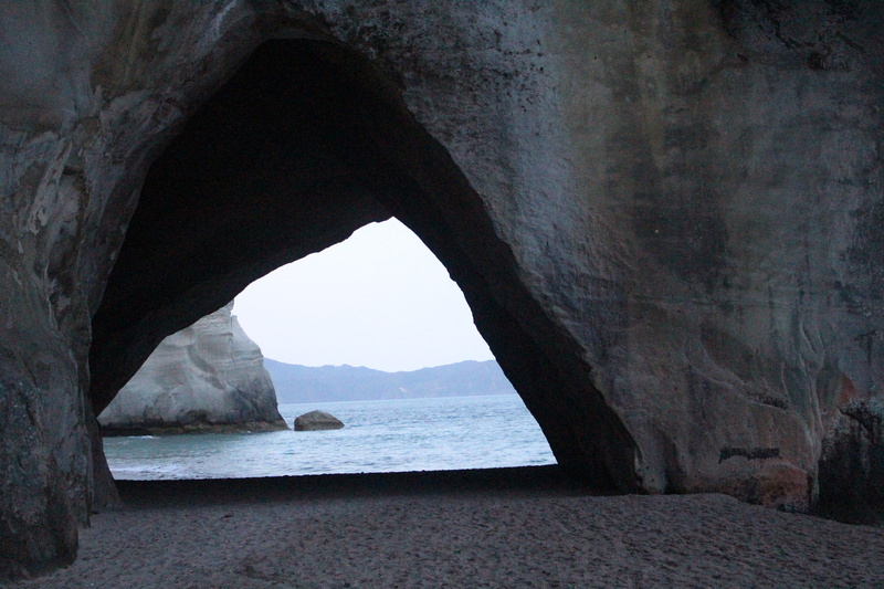 landscape, beauty in nature, Cove, 5K, natural arch, abendstimmung, light, tranquil scene, rock formation, coast, nature, New Zealand, cave, no People