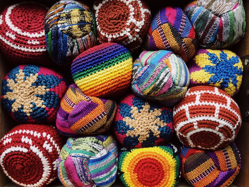 large group of objects, art and craft, abundance, retail, hackey sack, still life, collection, 2K, for sale, footbag, backgrounds, stack, play, softness