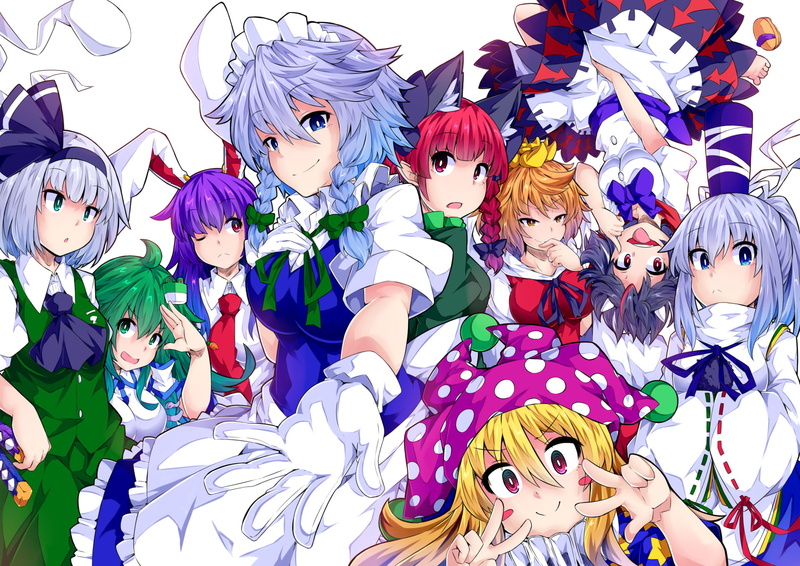 Reisen Udongein Inaba, Mononobe No Futo, Youmu Konpaku, Seija Kijin, Sakuya Izayoi, Anime, Rin Kaenbyou, Sanae Kochiya, Myon (Touhou), Clownpiece (Touhou)