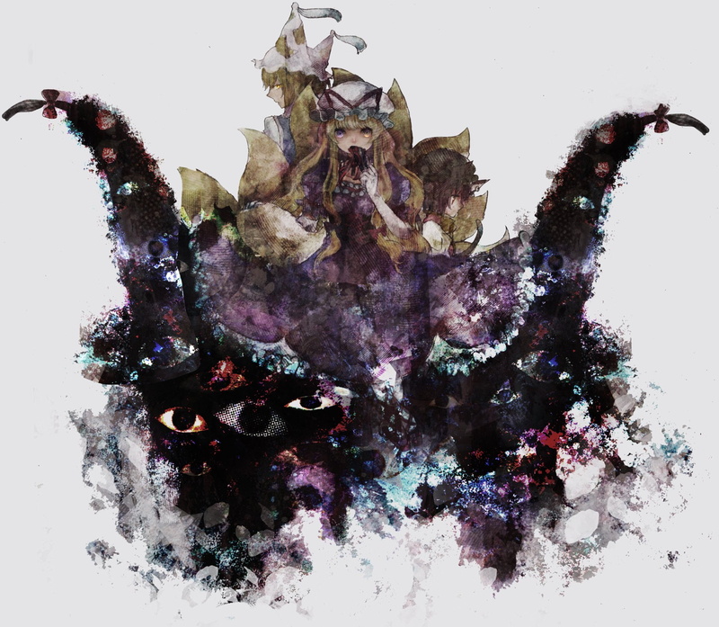 1080P, Yukari Yakumo, Anime, Heterochromia, Chen (Touhou), Ran Yakumo, Touhou