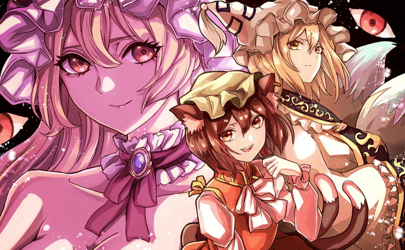 Yukari Yakumo, Anime, Chen (Touhou), 1080P, Touhou, Ran Yakumo