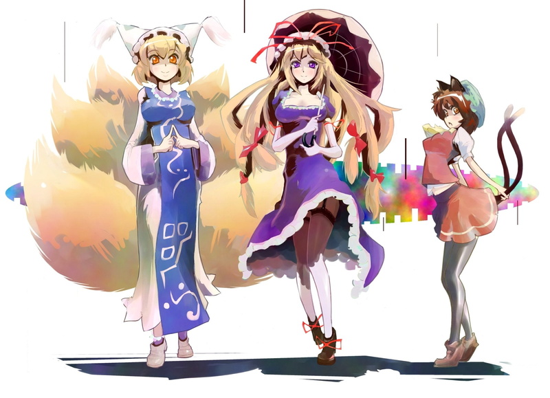 Touhou, Yukari Yakumo, 1080P, Anime, Chen (Touhou), Ran Yakumo