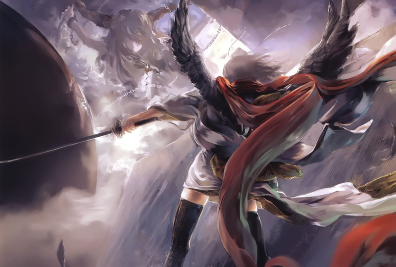 Anime, Aya Shameimaru, Touhou, 1080P, Suika Ibuki