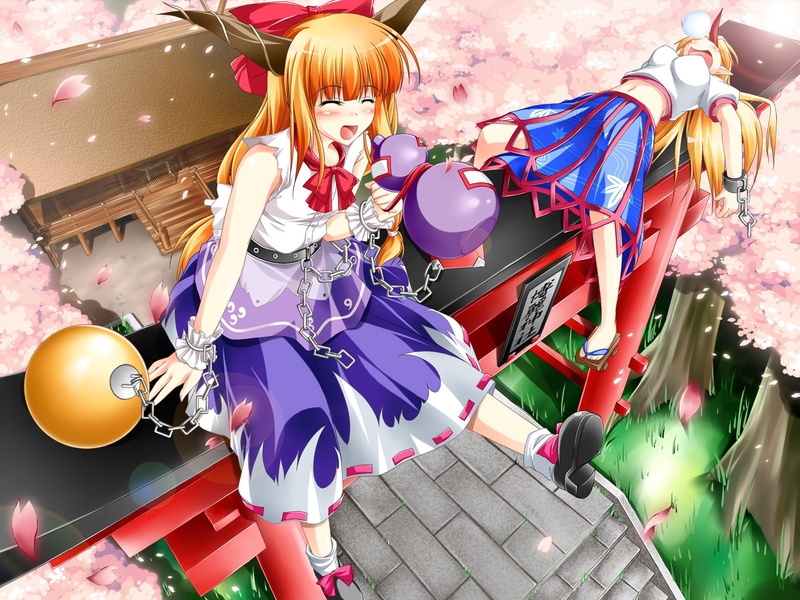 Hoshiguma Yuugi, Anime, Suika Ibuki, Touhou, 720P