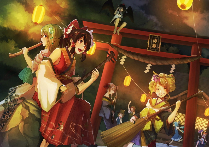 Cirno (Touhou), Touhou, Suika Ibuki, Sakuya Izayoi, Reimu Hakurei, Hong Meiling, 1080P, Marisa Kirisame, Aya Shameimaru, Suwako Moriya, Sanae Kochiya