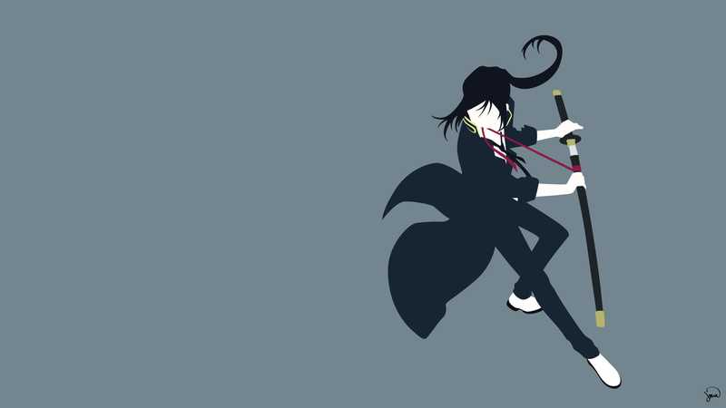 Yatogami Kurou, real people, leisure activity, indoors, mid-air, black color, copy space, motion, activity, transportation, cut out, K Project, minimalism