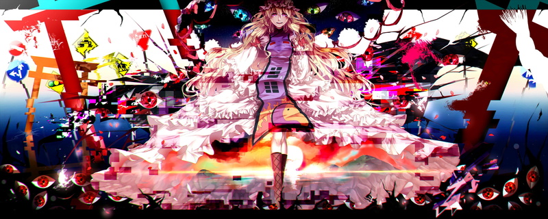 multi colored, digital composite, anime girls, human representation, 4K, one person, real people, blonde, creativity, indoors, incidental people, Touhou