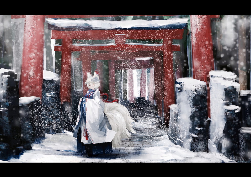 1080P, Anime, Touhou, Ran Yakumo