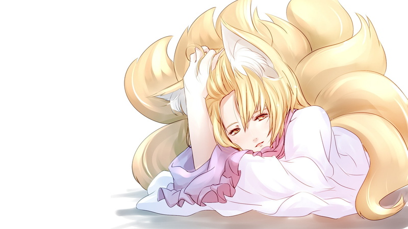 anime, kitsunemimi, Yakumo Ran, Touhou, 1080P, anime girls