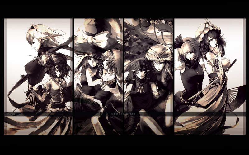 Hakurei Reimu, Konpaku Youmu, Yakumo Yukari, Kirisame Marisa, Remilia Scarlet, Izayoi Sakuya, Saigyouji Yuyuko, Alice Margatroid, anime girls, 1080P