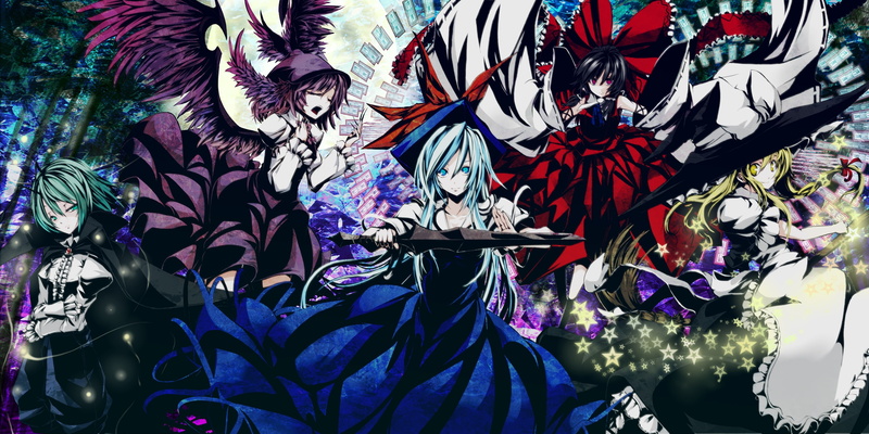 keine, marisa, 2K, kirisame, hats, night, art, imperishable, hakurei, Touhou, miko, kamishirasawa, lorelei, mystia, reimu, hd